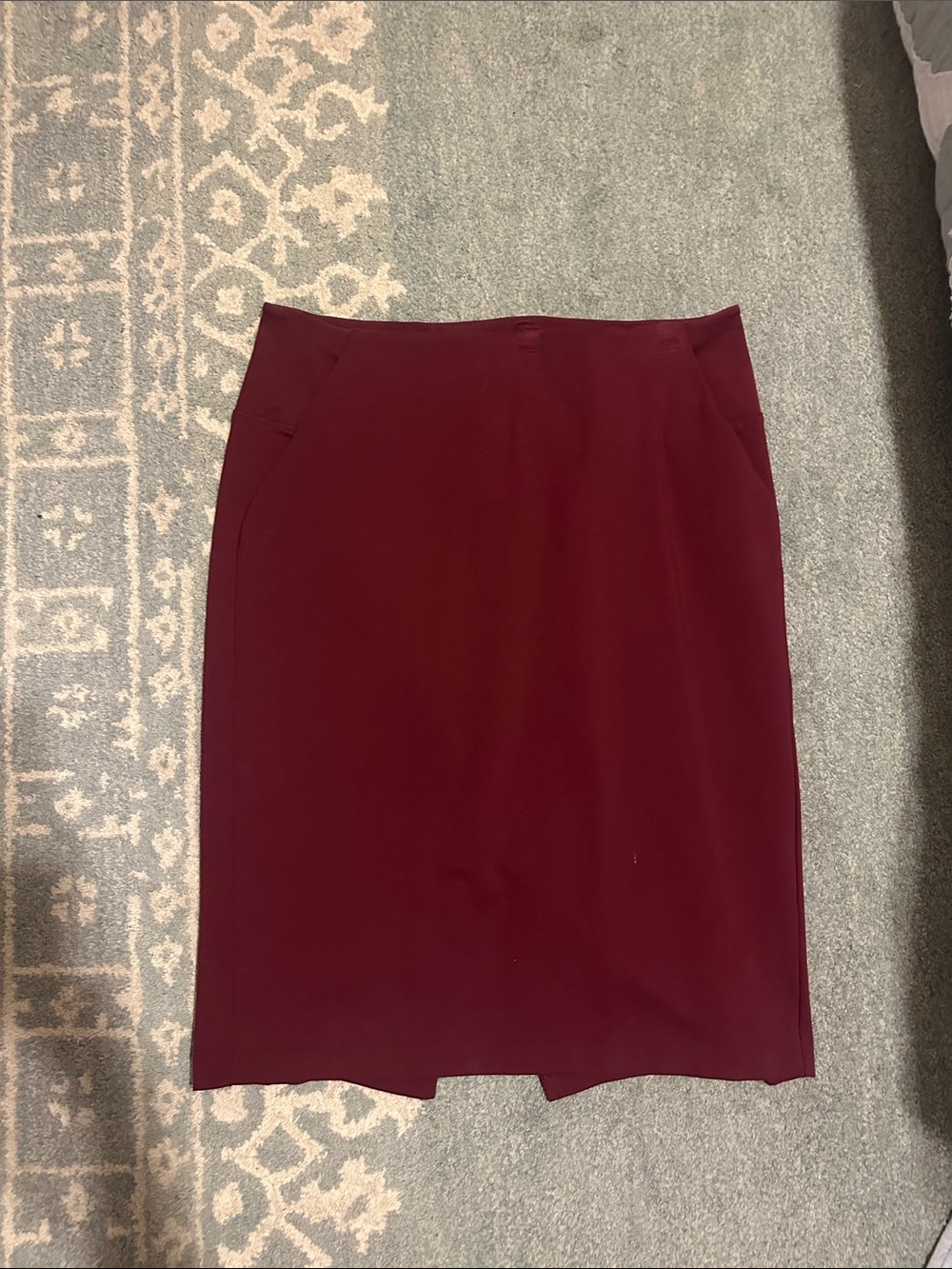 Halogen Maroon Pencil Skirt